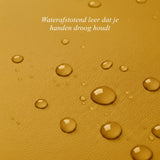 Ivy (geel) - Schapenleren handschoenen met wol/kasjmier voering & touchscreen-functie