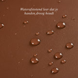 Alexander (bruin) – Herenhandschoenen van lamsleer met konijnenbont voering en touchscreen-functie