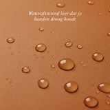 Harvey (cognac) – Geitenleren handschoenen met luxe wollen voering & touchscreen-functie