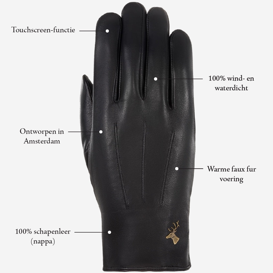 Touchscreen Heren Handschoenen – Schwartz & von Halen Touchscreen Heren Handschoenen – Schwartz & von Halen