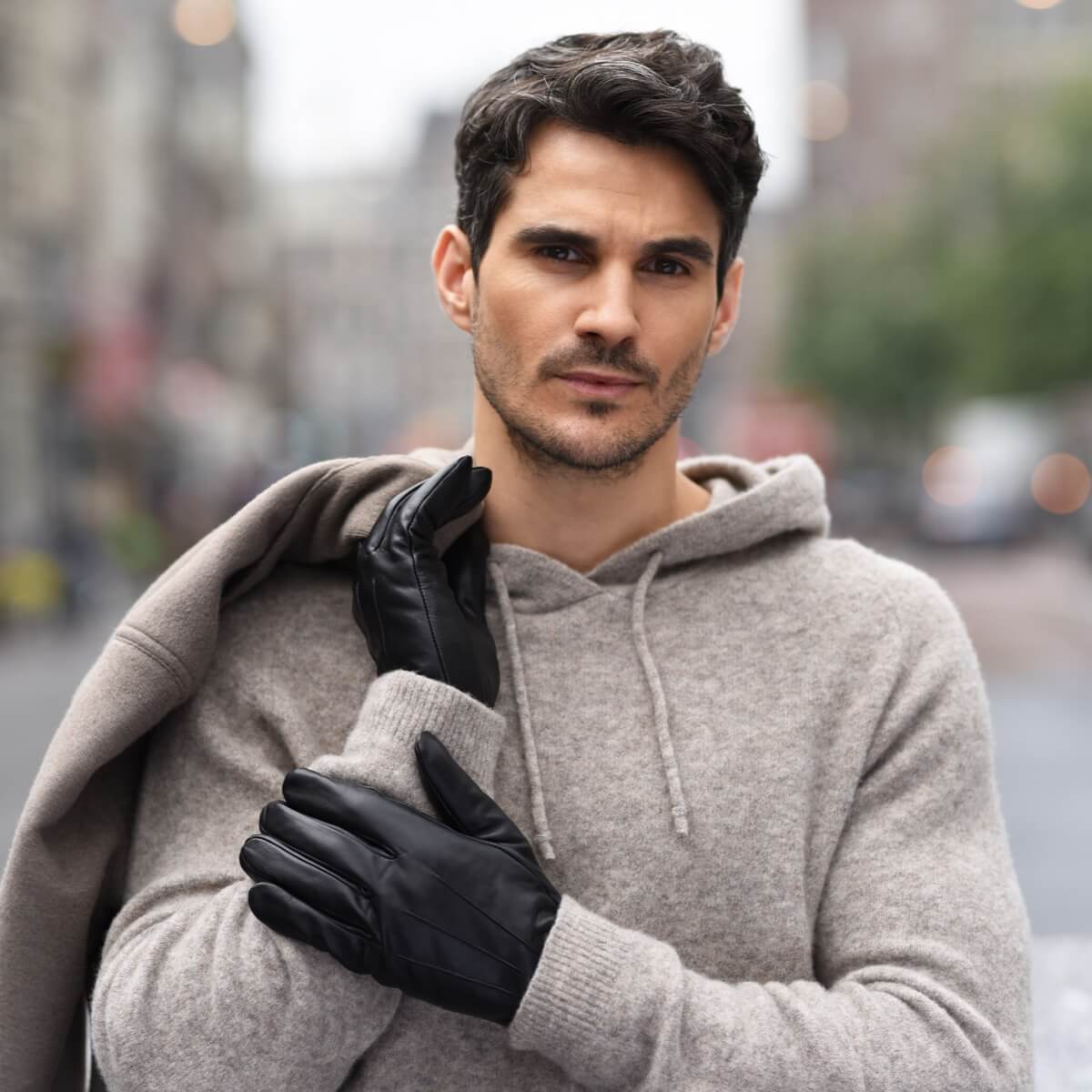 Men's Faux Fur Lined Gloves