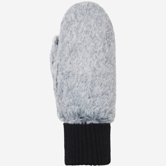 Camila (grijs) - Fluffy wanten met faux lamb fur voering en verstelbare cuff