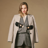 Cecilia (zwart) – Exclusieve dames autohandschoenen van pekari leer