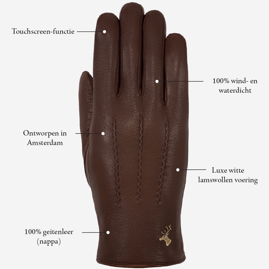 Leren Handschoenen Dames - Cashmere - Beige - Touchscreen – Schwartz & von Halen Leren Handschoenen Dames - Cashmere - Beige - Touchscreen – Schwartz & von Halen