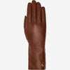 Emma (braun) - extra lange Handschuhe aus Schafsleder mit luxuriösem Kaschmirfutter und Touchscreen-Funktion