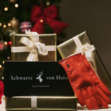 Stijlvolle zwarte geschenkverpakking voor handschoenen