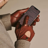 Gosling (cognac) - Klassieke lamsleren autohandschoen met touchscreen-functie