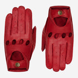 Gosling (rood) - Klassieke lamsleren autohandschoen met touchscreen-functie