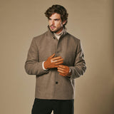 Harvey (cognac) – Geitenleren handschoenen met luxe wollen voering & touchscreen-functie