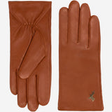 Ivy (cognac) - Schapenleren handschoenen met wol/kasjmier voering & touchscreen-functie