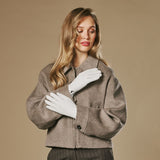 Ivy (wit) – Dames handschoenen van nappaleer met kasjmier-wol voering en touchscreen-functie