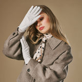 Ivy (wit) – Dames handschoenen van nappaleer met kasjmier-wol voering en touchscreen-functie