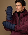 Jordan (noir / bleu) - Moufles homme imperméables en duvet et Thinsulate™ avec pouce tactile