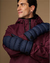 Jordan (noir / bleu) - Moufles homme imperméables en duvet et Thinsulate™ avec pouce tactile