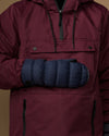 Jordan (noir / bleu) - Moufles homme imperméables en duvet et Thinsulate™ avec pouce tactile