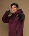Quinn (brown / black) - Men's waterproof down & Thinsulate™ gloves with touchscreen feature