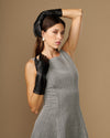 Rosemary Mid-forearm (black) - Women's lambskin leather gloves with silk lining & touchscreen feature