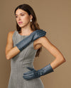 Rosemary Mid-forearm (grijs) - Dameshandschoenen van lamsleer met zijden voering & touchscreenfunctie