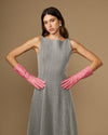 Rosemary Mid-forearm (pink) - Women's lambskin leather gloves with silk lining & touchscreen feature
