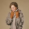 Roxanne (kamel) - Damen-Patchwork-Schafsfellhandschuhe mit warmem Schafspelzfutter
