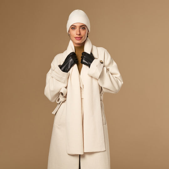 Charlie (crème) - Premium sjaal van zachte Merino wol (unisex)