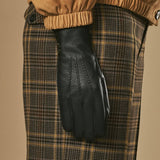 Sienna (zwart) – Luxe dames handschoenen van Amerikaans hertenleer met kasjmier voering