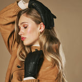 Sienna (zwart) – Luxe dames handschoenen van Amerikaans hertenleer met kasjmier voering