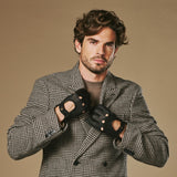 Silvio (zwart) – Exclusieve heren autohandschoenen van pekari leer