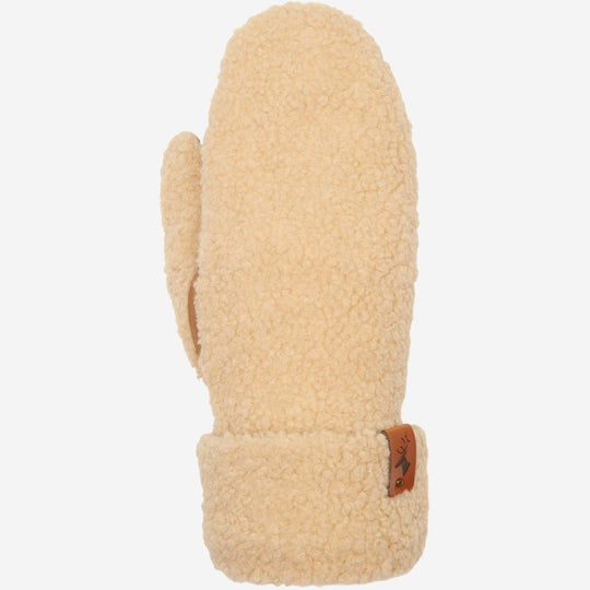 Sophia (beige) – Suède teddywanten met warme faux fur voering