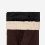 Winston (donkerbruin) – Heren handschoenen van nubuck leer met dikke PrimaLoft® voering en drukknoopsluiting